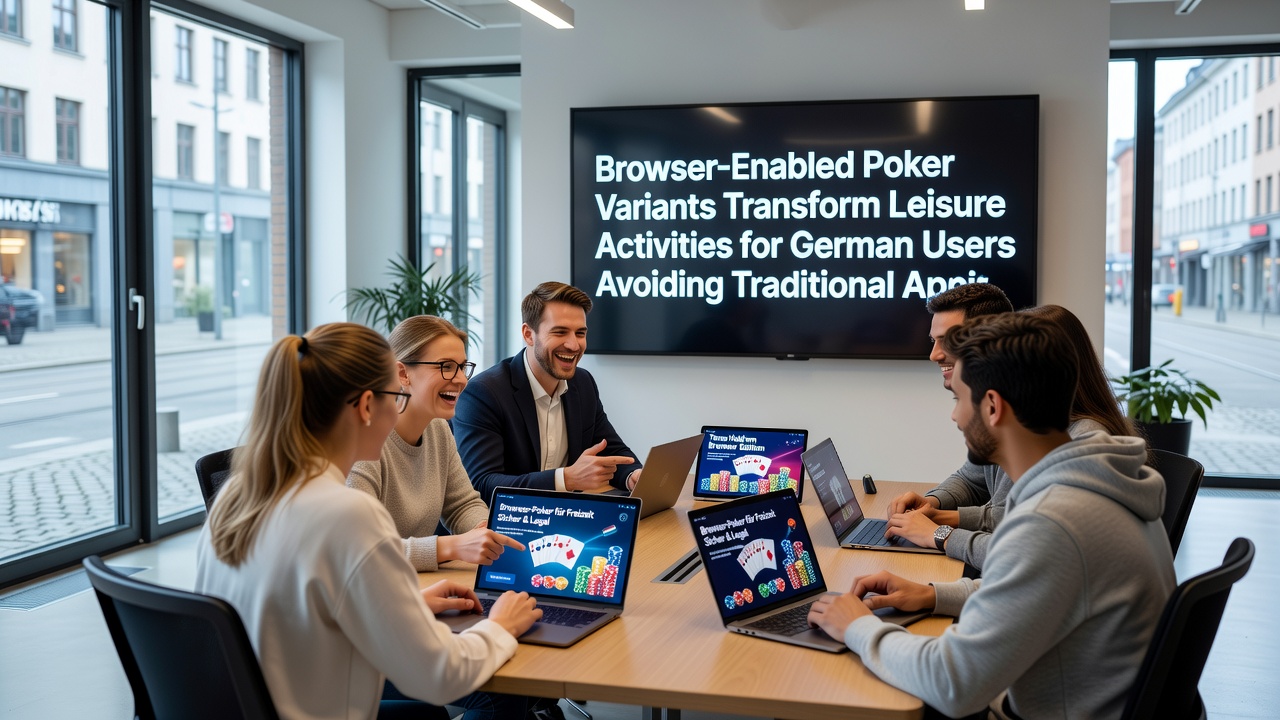 Deutsche Nutzer bei browserbasierten Poker-Spielen auf mobilen Geräten