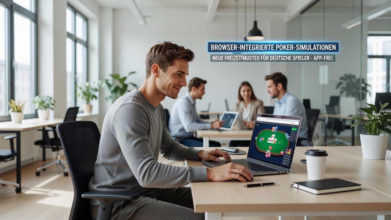Deutsche Nutzer bei browserbasierten Pokersimulationen im Alltag