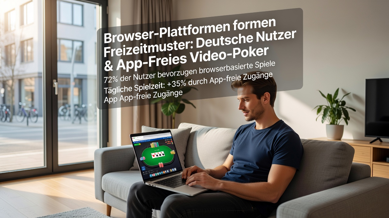 Deutsche Nutzer bei der Nutzung von browserbasiertem Video-Poker und Slots im Alltag